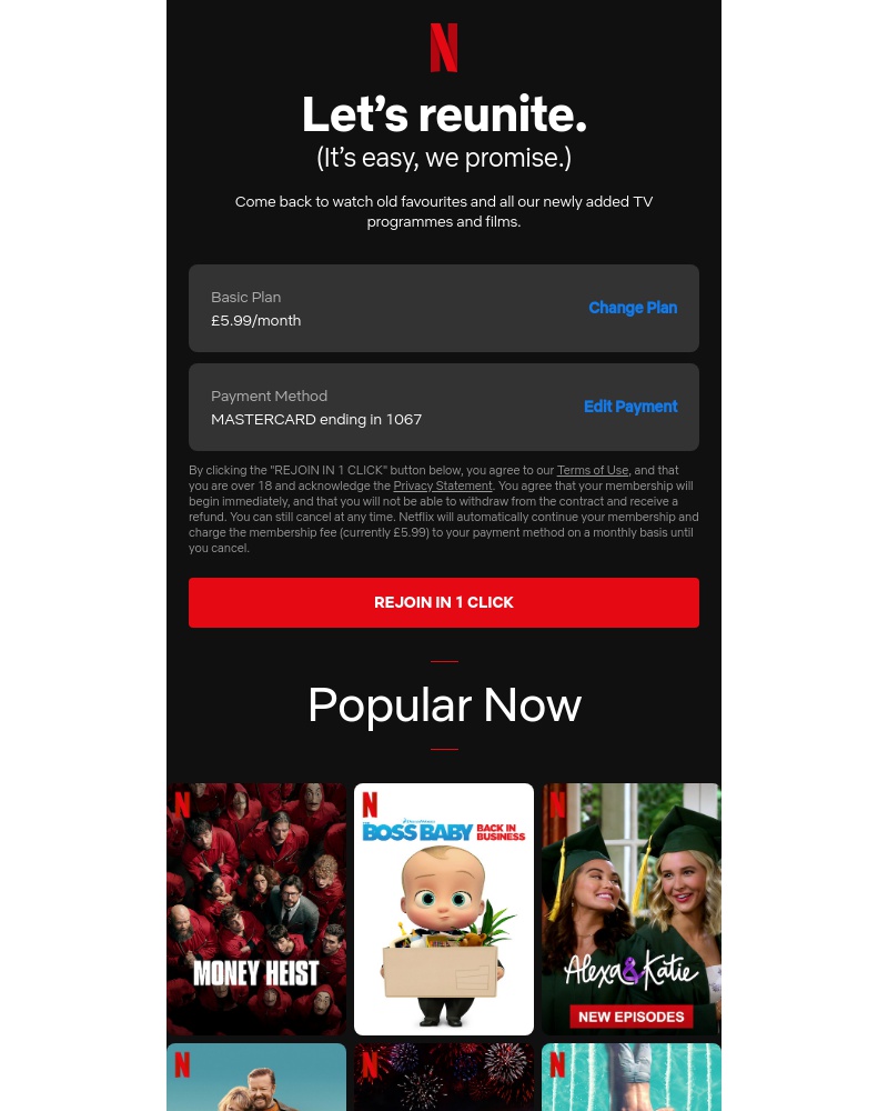 Netflix - Try Netflix again today.