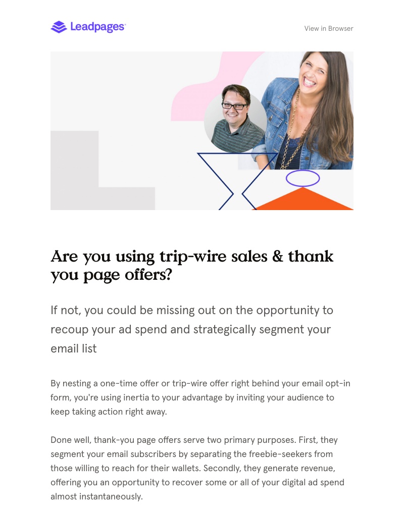 Leadpages - Tune into these thank you page offers