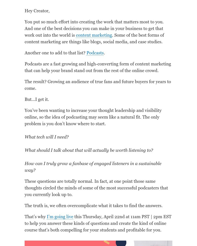 ConvertKit - Turn listeners into fans: 3 steps to start & grow a successful podcast