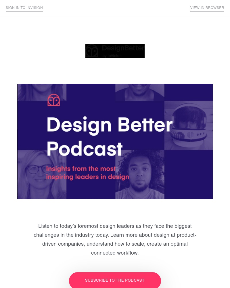 InVision - Turn up and tune in for Design Better podcast