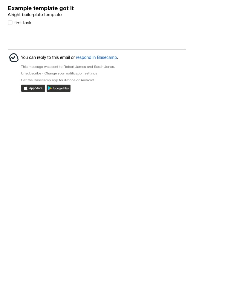 Basecamp - (UI Feed Redesign) Example template got it