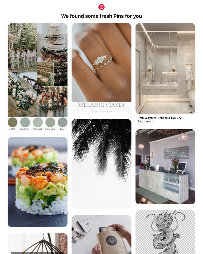 Pinterest - UI Feed, we think you might like these 16 ideas