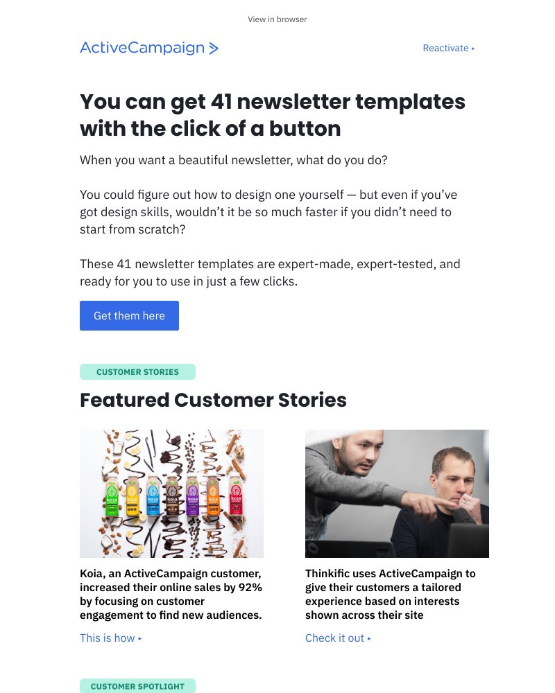  - Um, 41 newsletter templates?! 41 newsletter templates.