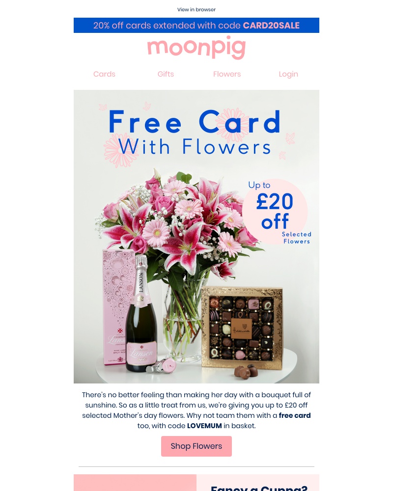 Moonpig - 🌺🌸 Up to £20 off flowers 💐🌼