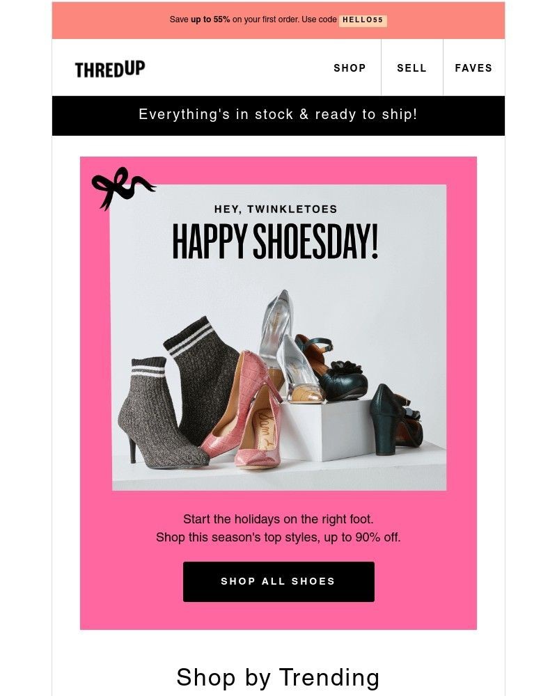 thredUP - Up to 90% off this season's TOP shoes!