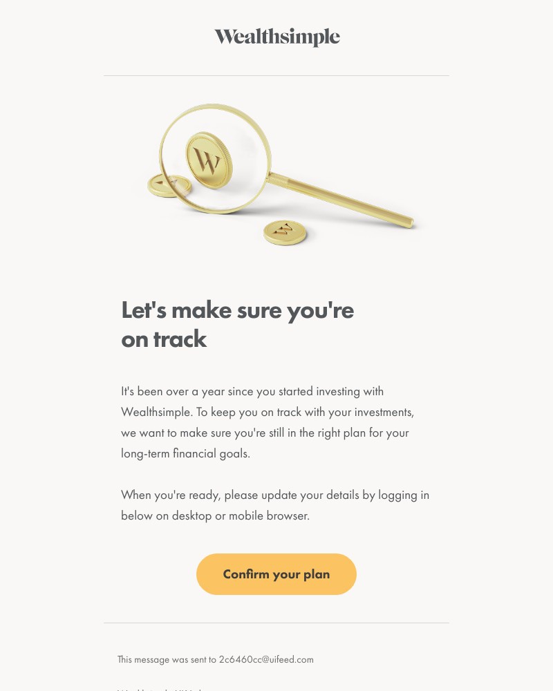 Wealthsimple - Update your investment details