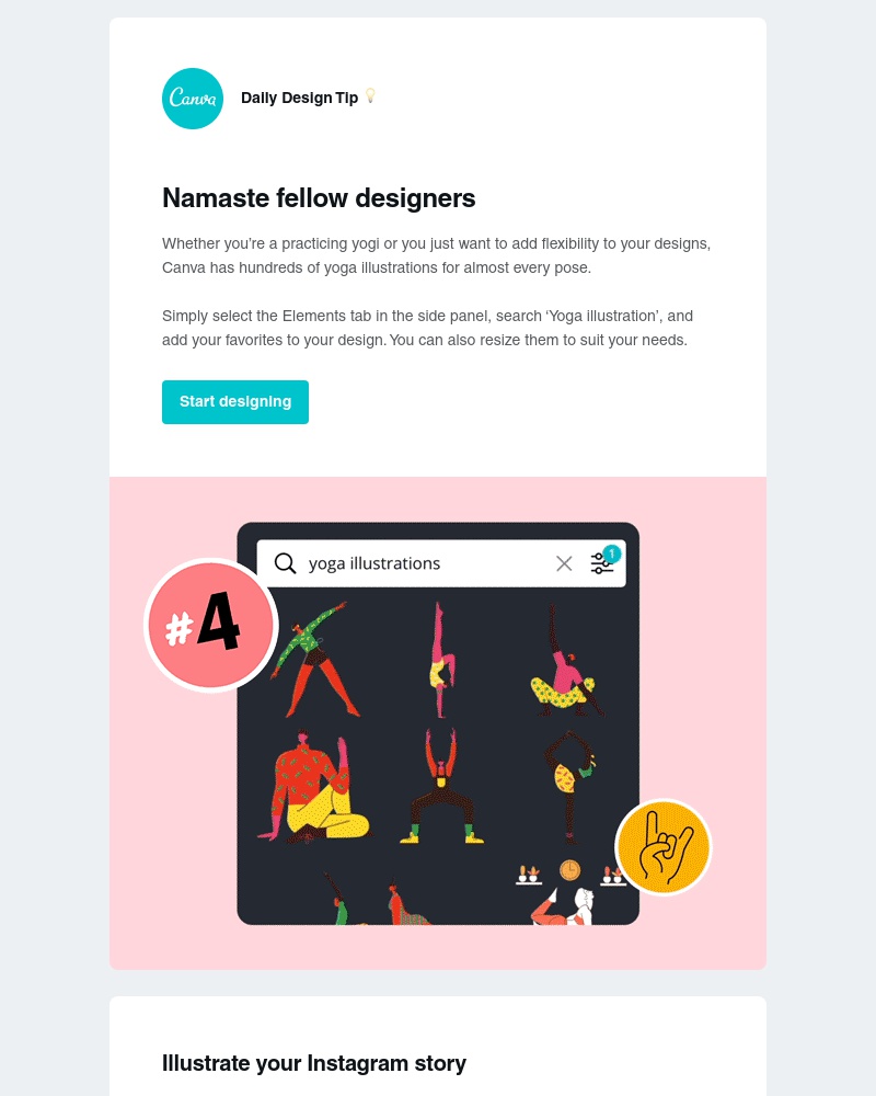 Canva - Use these Yoga illustrations to add balance your design