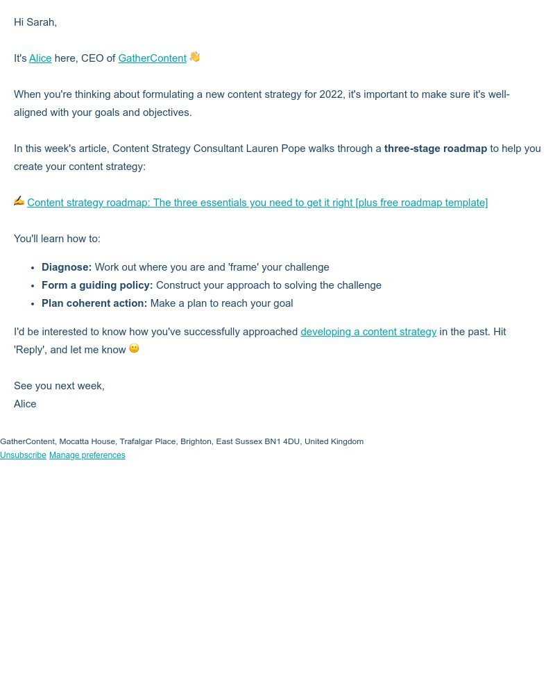 GatherContent - Using a content strategy roadmap (Free template 📝)
