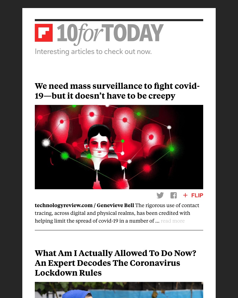 Flipboard - Using mass surveillance to fight COVID-19