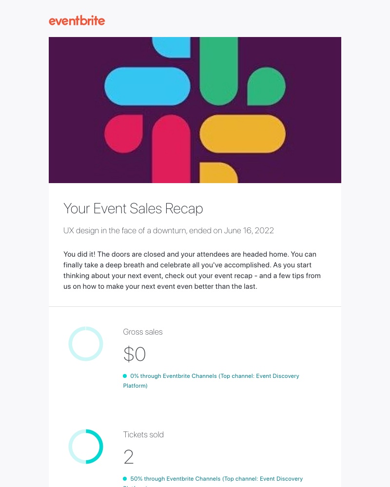 Eventbrite - UX design in the face of a downturn Sales Recap
