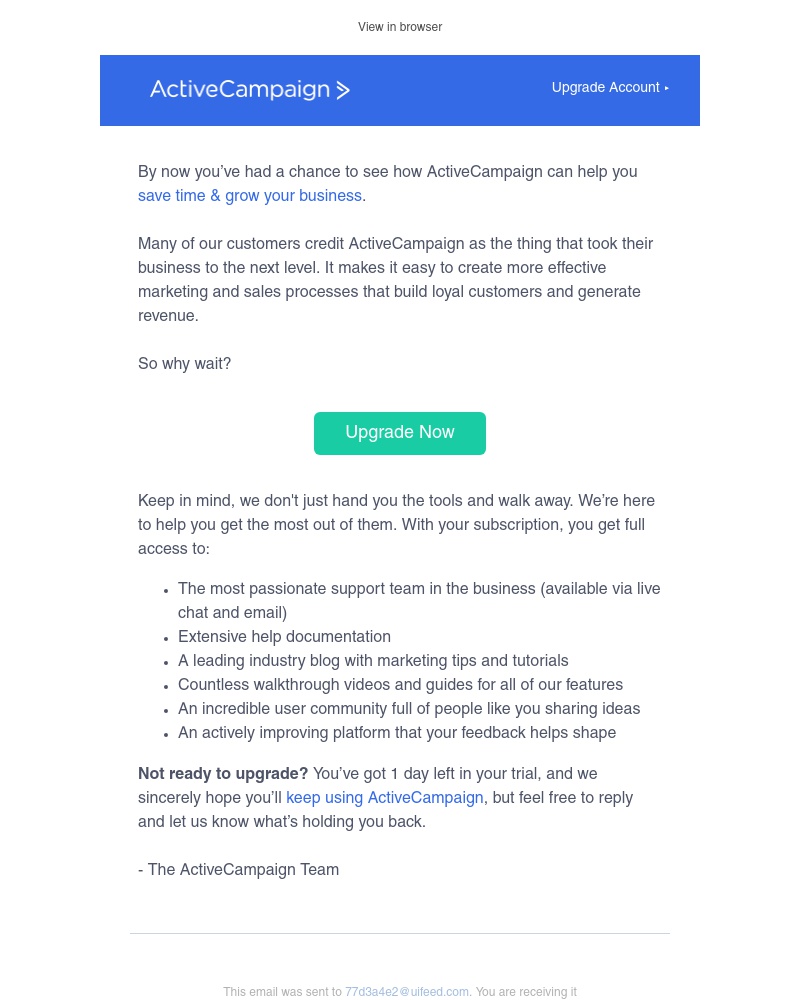 - Want to keep going with ActiveCampaign?