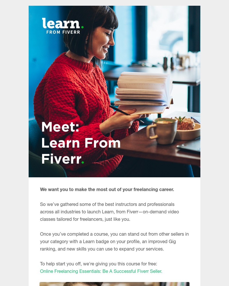 Fiverr - Want to sharpen your skills? Fiverr’s got you covered