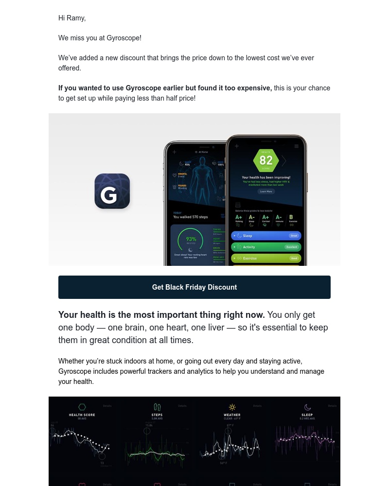 Gyroscope - Want to use Gyroscope but can’t pay full price? Cyber Monday discount Ramy! ✨