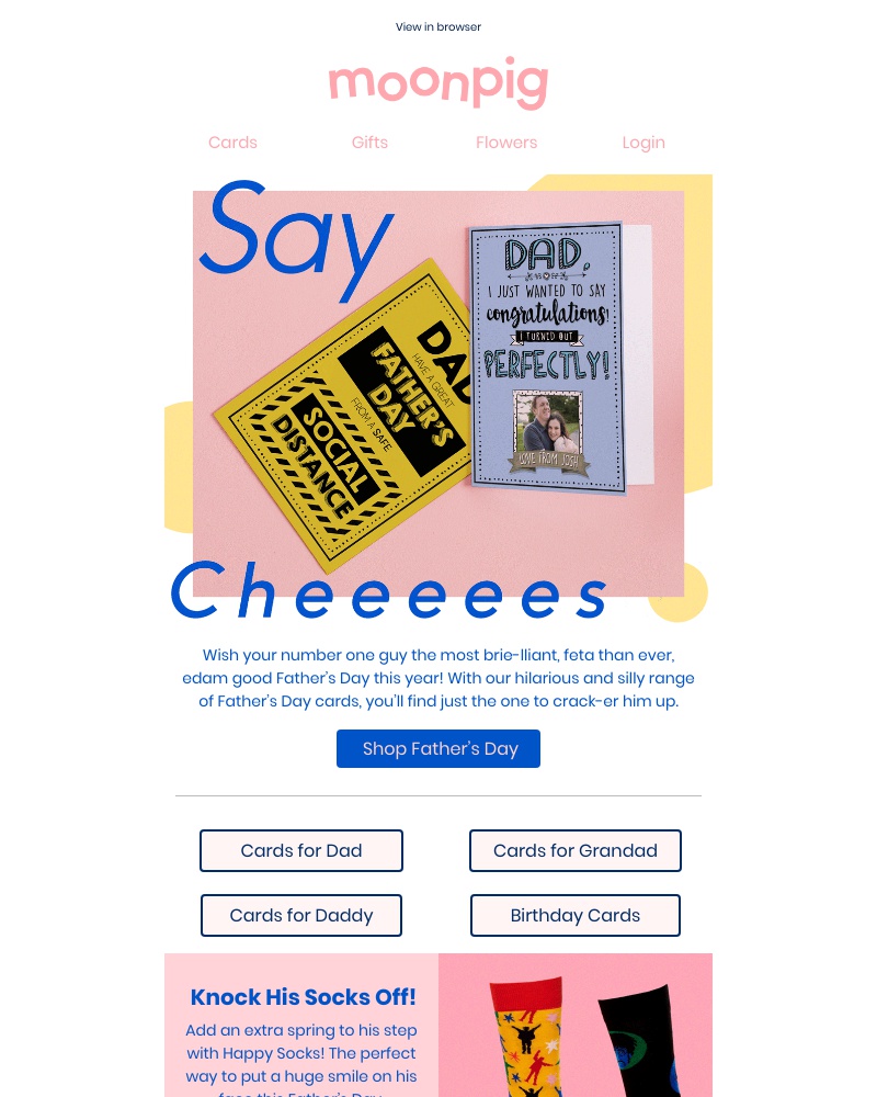 Moonpig - ⚠️ WARNING: this email contains dad jokes 🧀