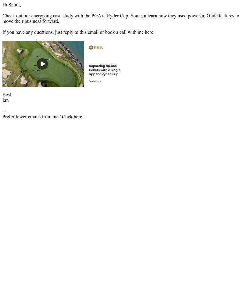 Glide - Watch Glide replace 40,000 tickets with the PGA