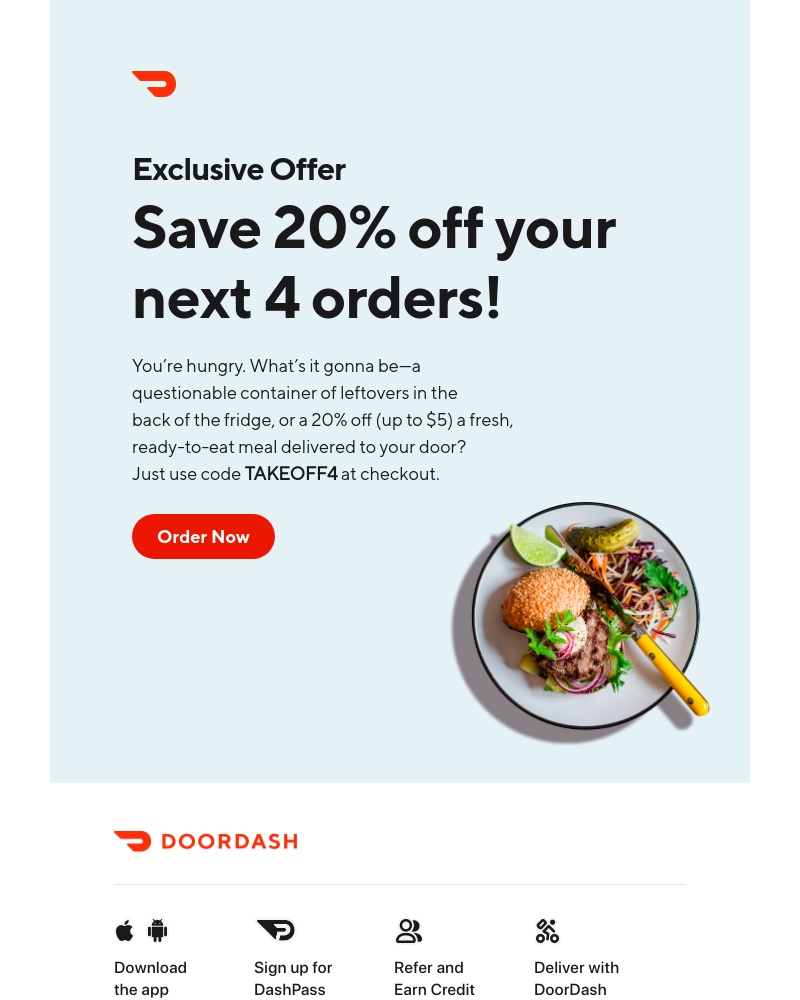  - We miss you, Jasmine! Here’s 20% off your next 4 orders