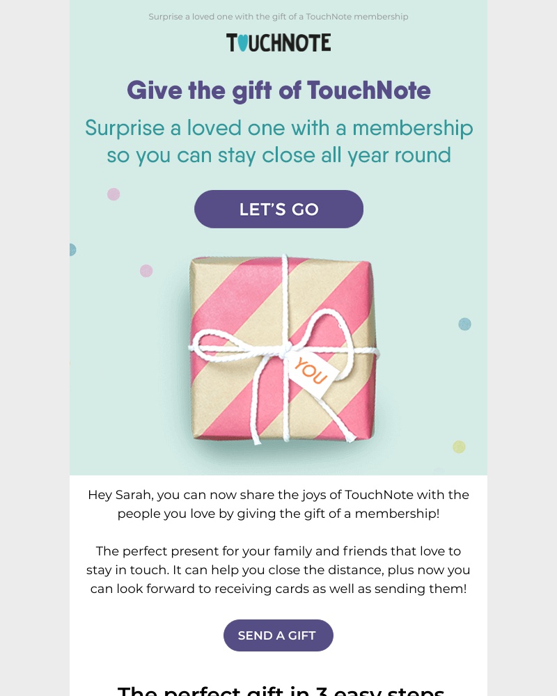 TouchNote - We think you’re going to like this… 🎁
