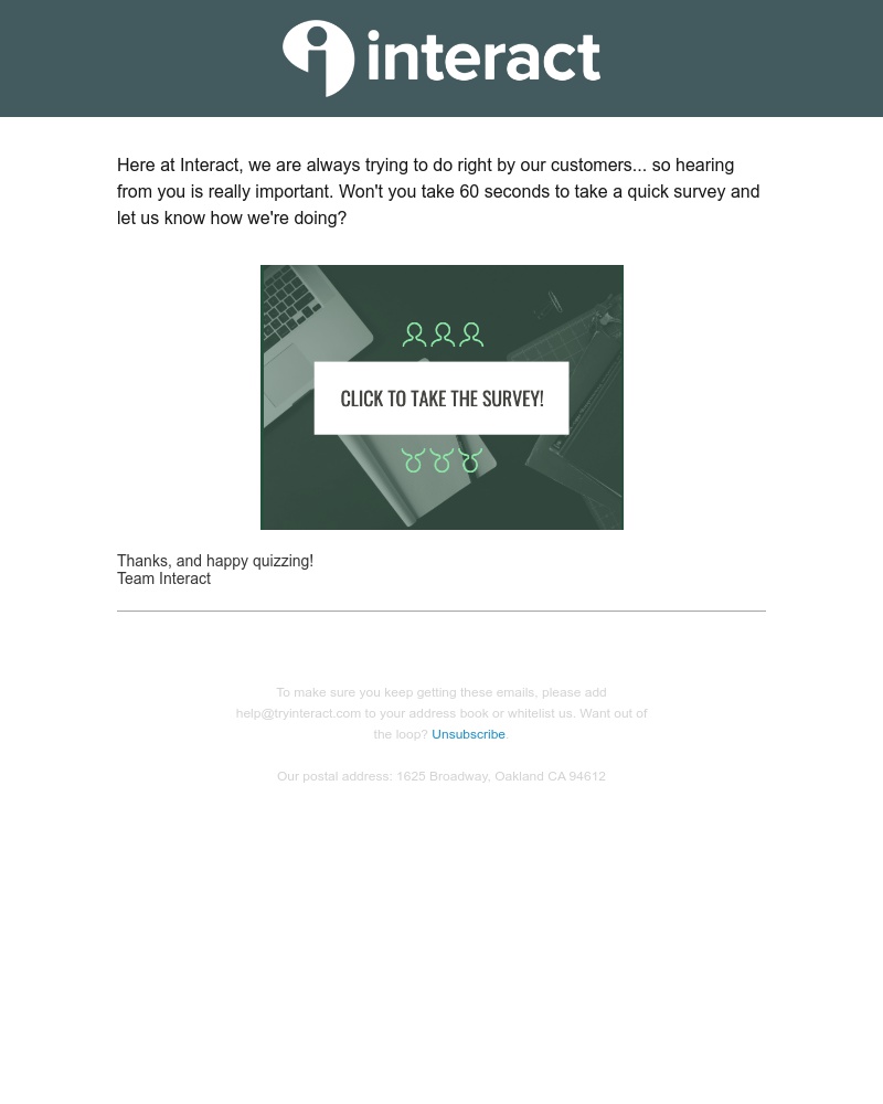 Interact - We want your feedback