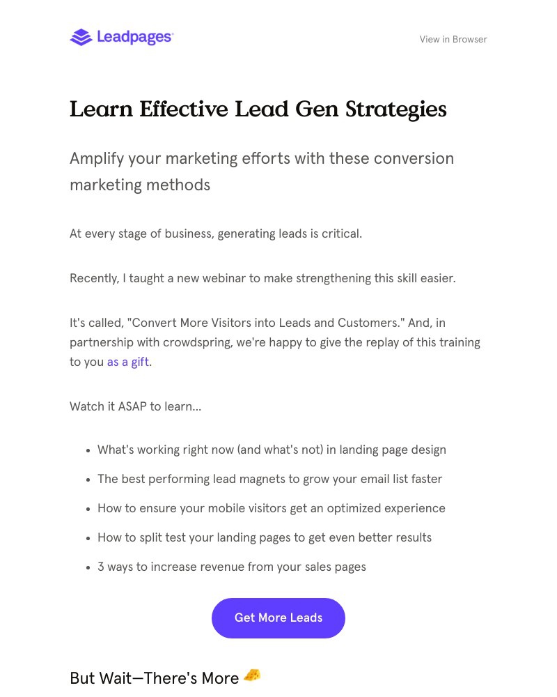 Leadpages - [Webinar] Convert more visitors (instant replay)