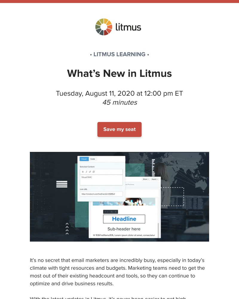 Creating an account on Litmus video screenshot