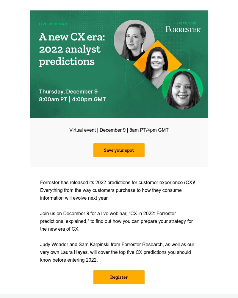 SurveyMonkey - [Webinar] CX in 2022: Forrester predictions explained
