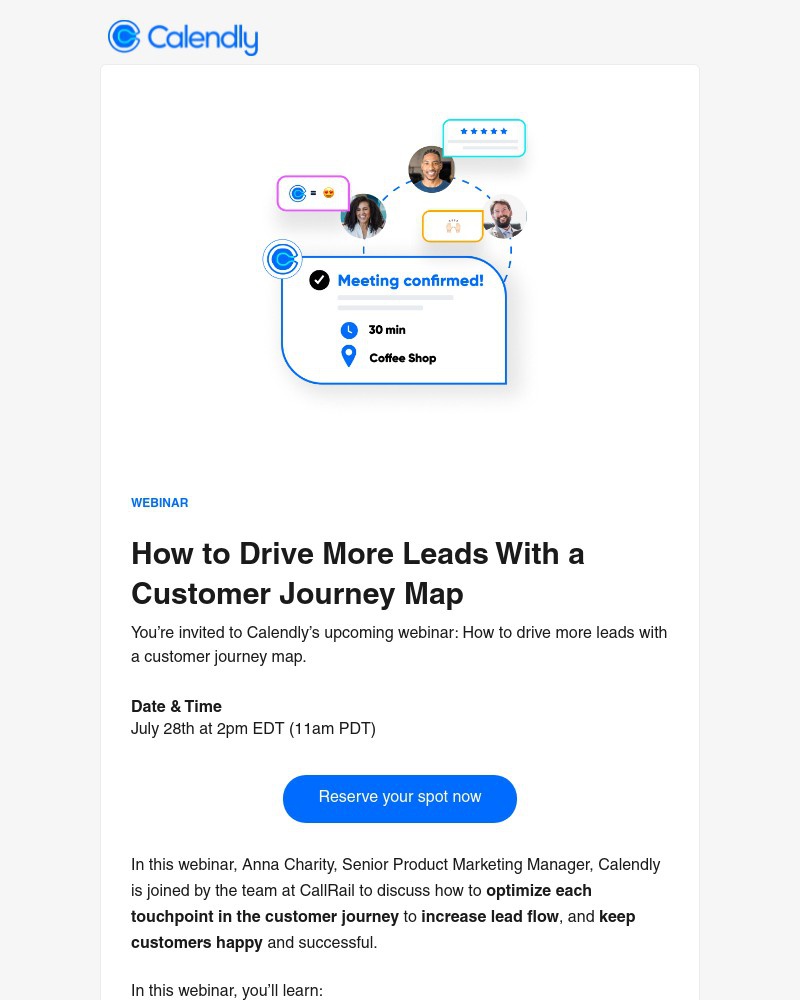 Calendly - WEBINAR - Drive more leads with a customer journey map