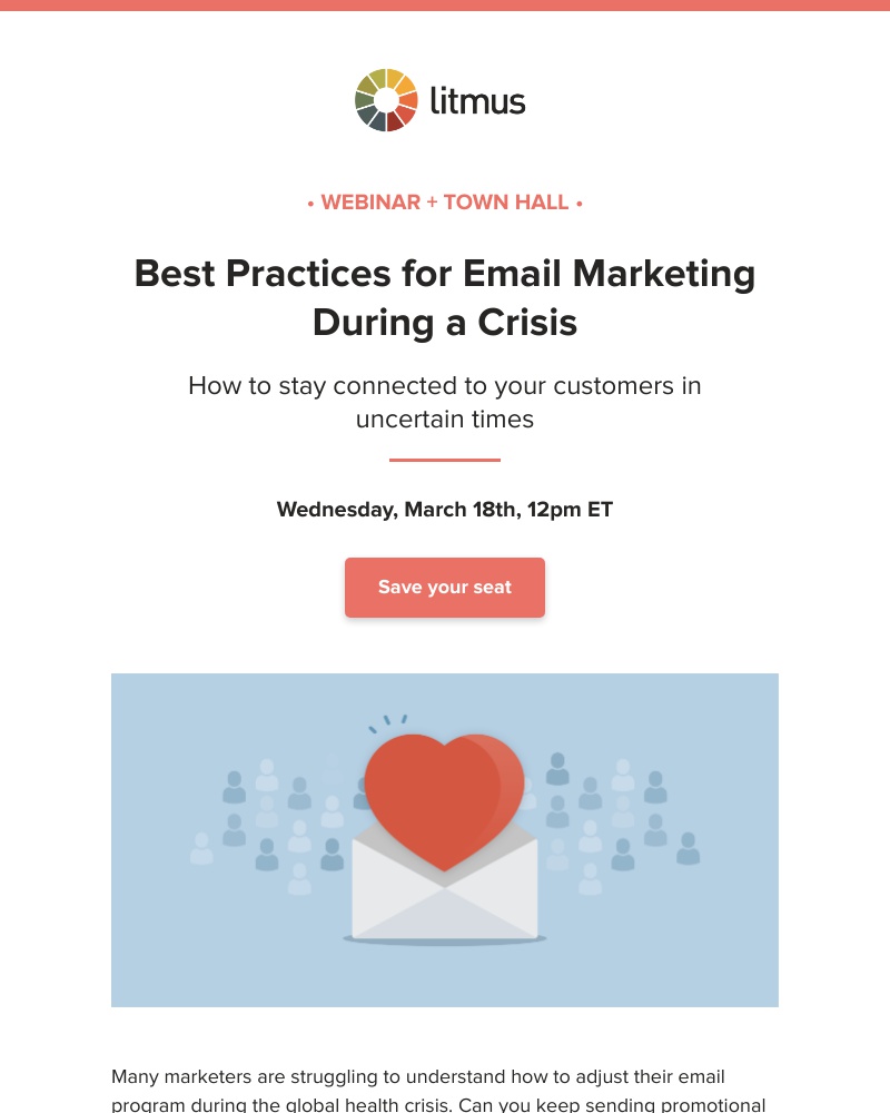 Litmus - Webinar + Town Hall: Email marketing during a crisis