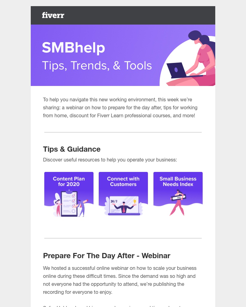 Fiverr - Weekly roundup: Resources you need right now