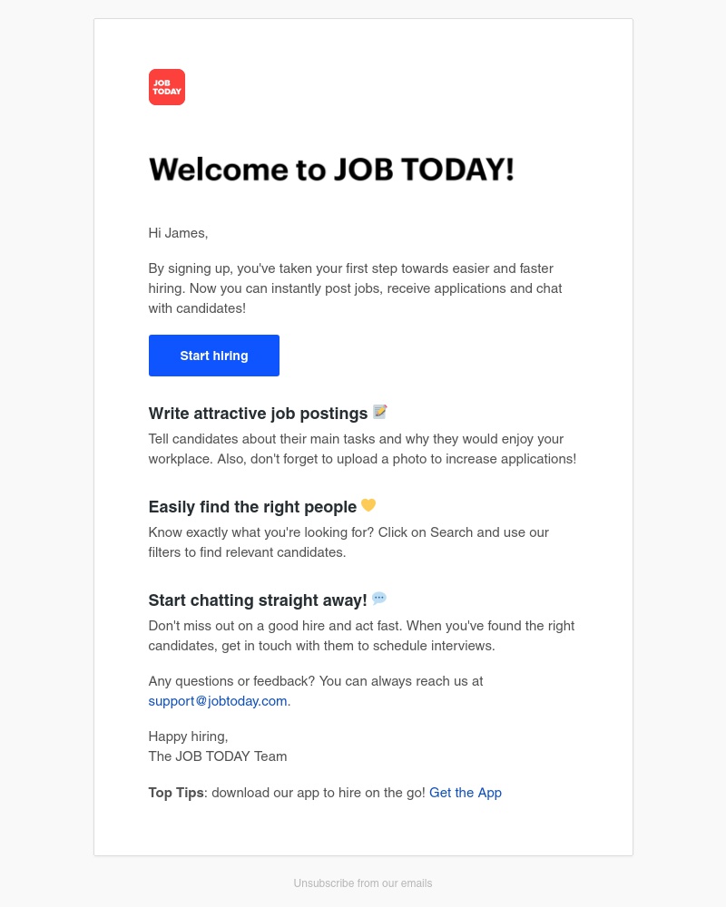 Applying as a company on Job Today video screenshot