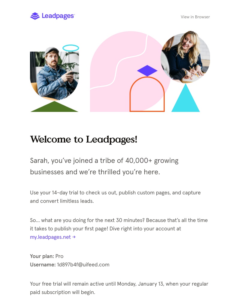 Onboarding on Leadpages video screenshot