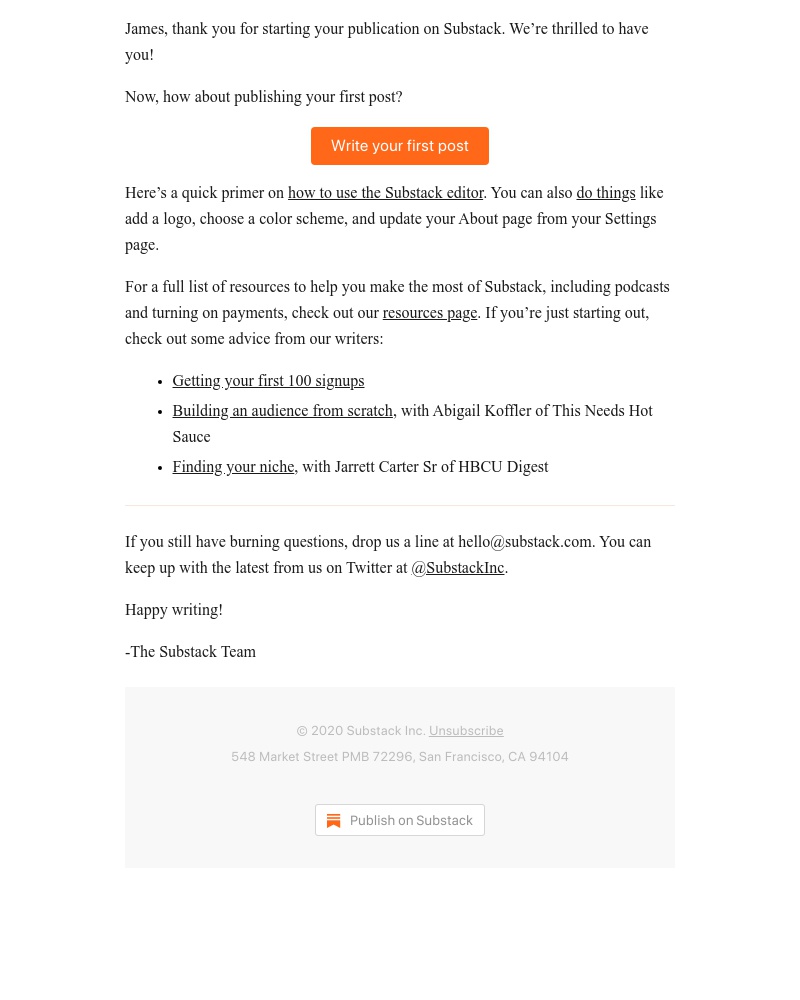  - Welcome to Substack