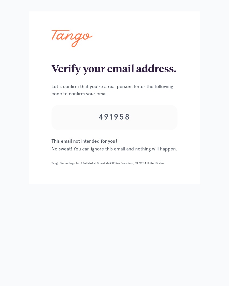 Accepting an invite on Tango video screenshot