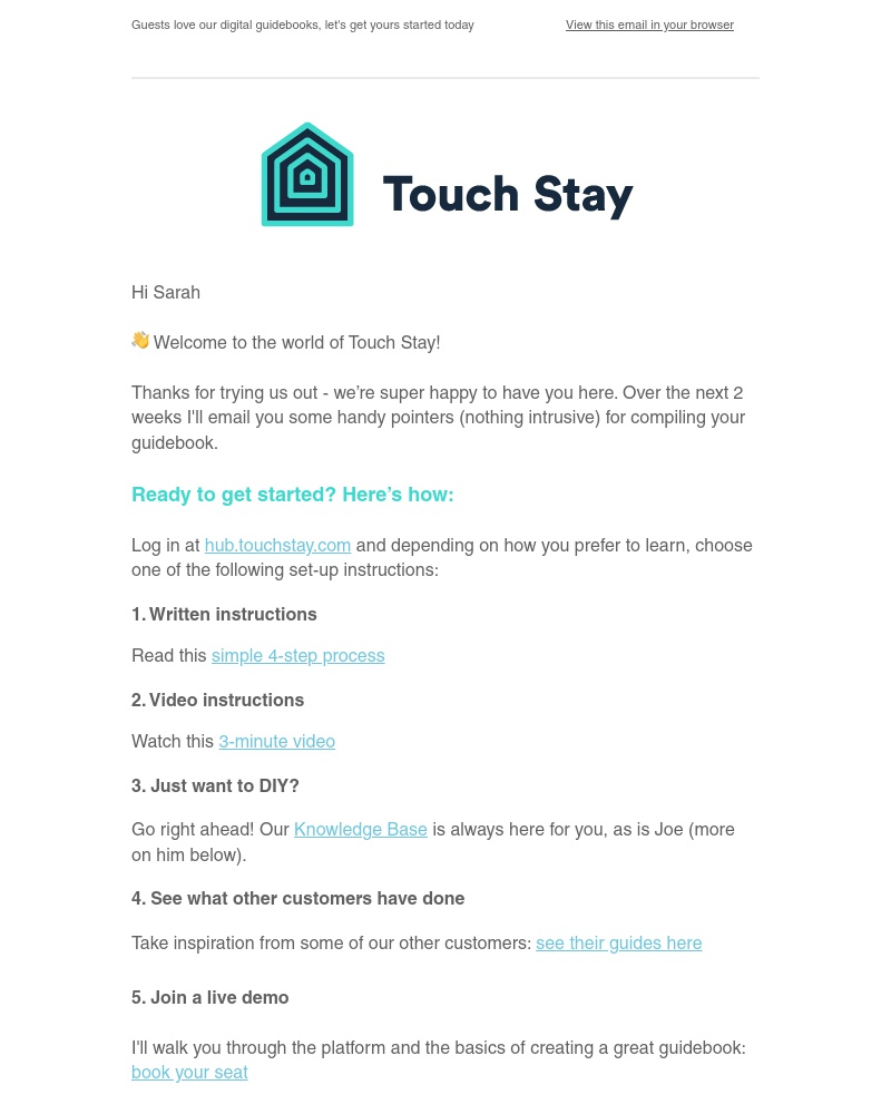 Onboarding on Touch Stay video screenshot