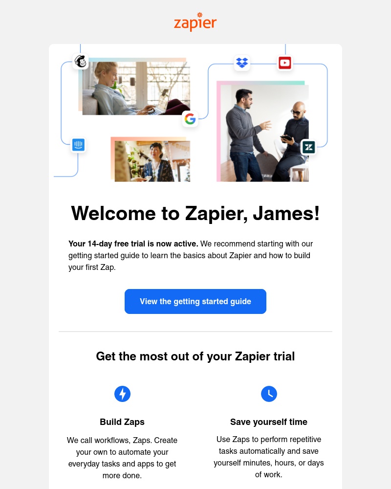  - Welcome to Zapier!