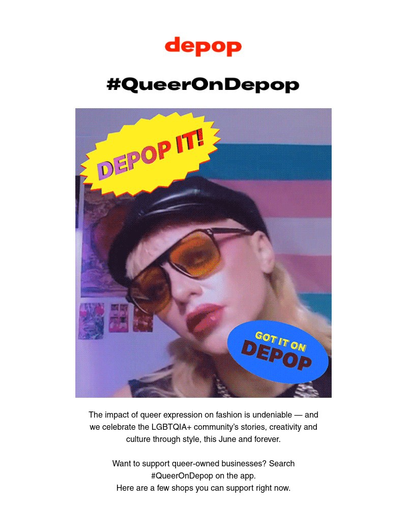 Depop - We’re all about queer expression through style