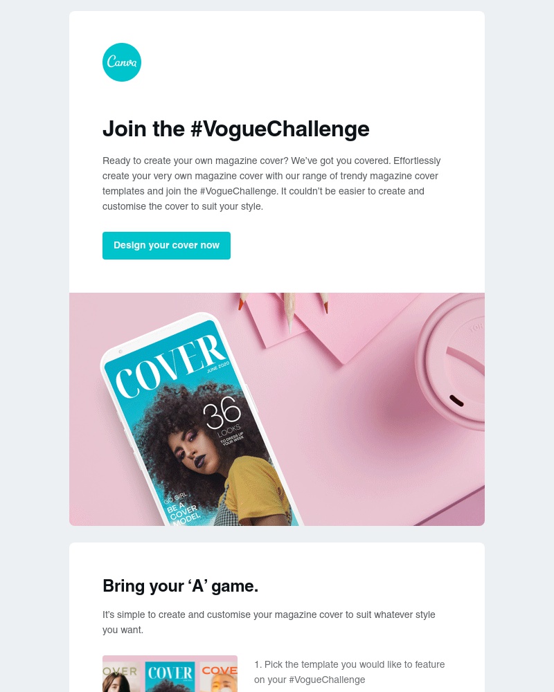 Canva -     We’ve got your #VogueChallenge covered
