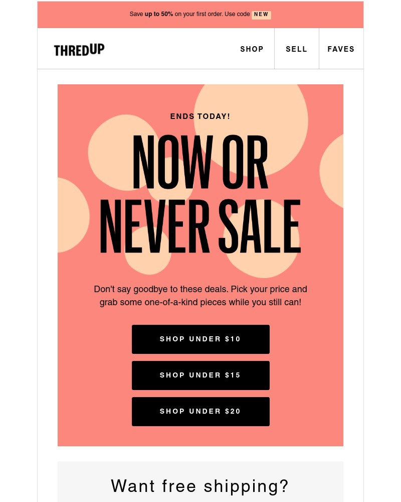 thredUP - We've never seen prices THIS low.