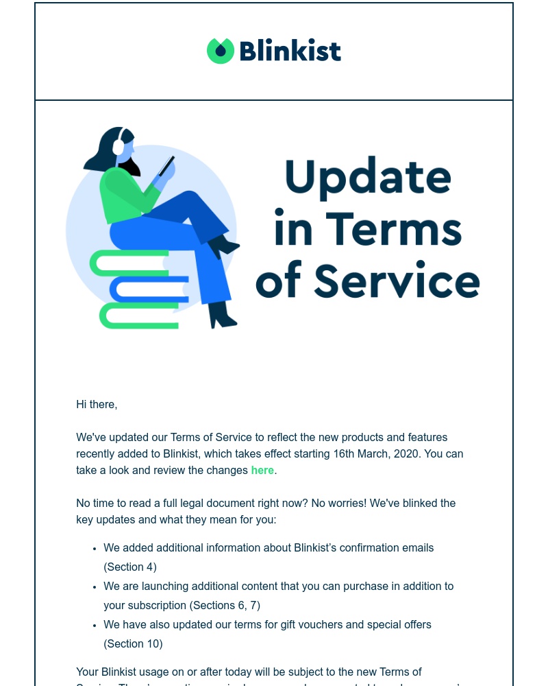  - We've updated our Terms of Service