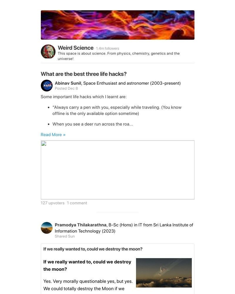 Quora - What are the best three life hacks?