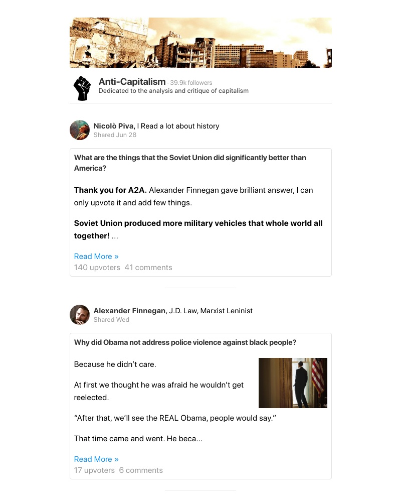 Quora - What are the things that the Soviet Union did significantly better than America?