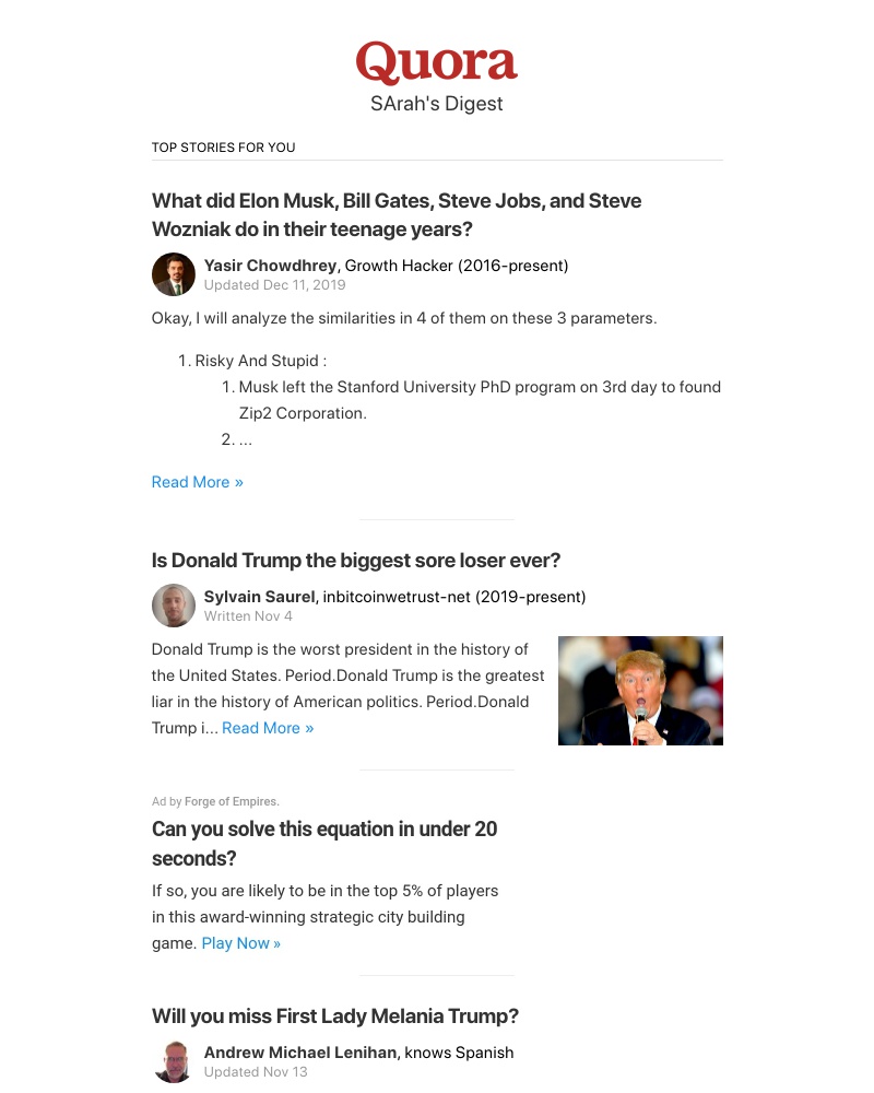 Onboarding on Quora video screenshot