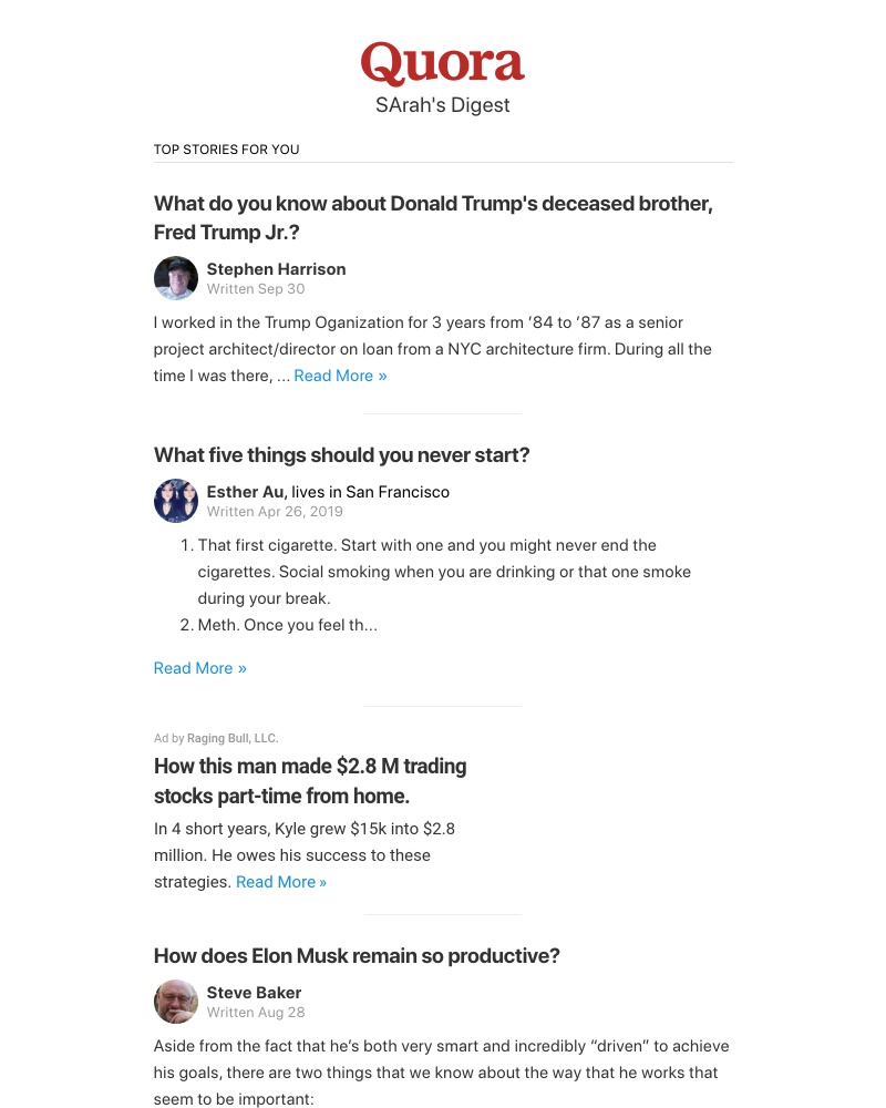 Quora - What do you know about Donald Trump's deceased brother, Fred Trump Jr?