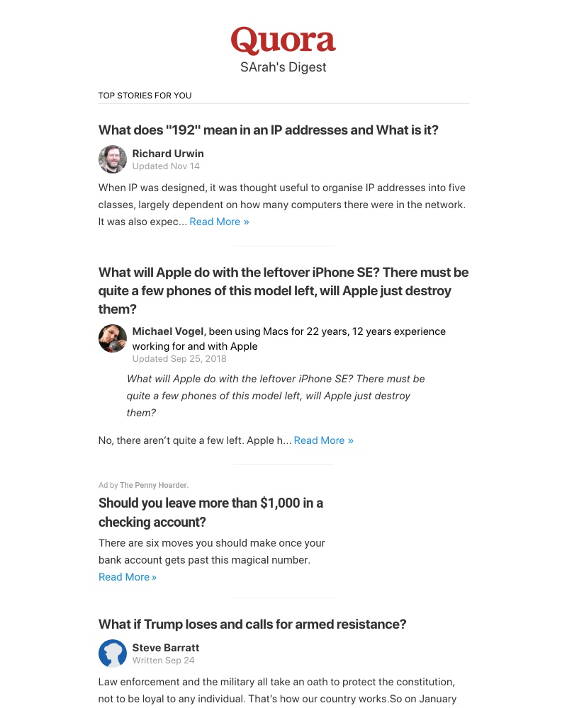 Quora - What does "192" mean in an IP addresses and What is it?