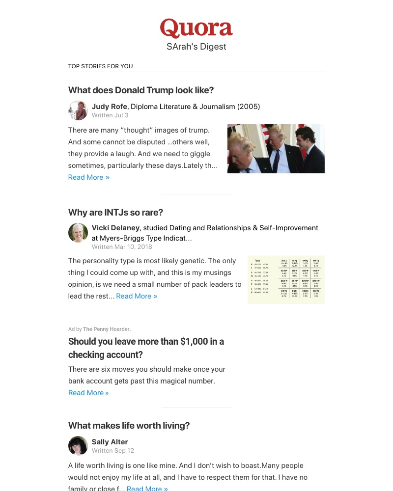 Quora - What does Donald Trump look like?