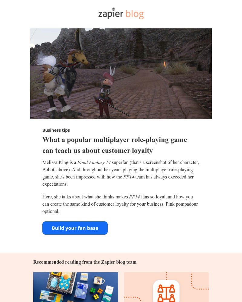 Zapier - What Final Fantasy can teach us about customer loyalty
