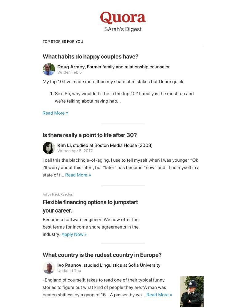 Quora - What habits do happy couples have?
