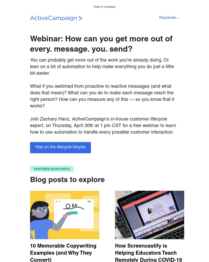  - What if everything you sent just...worked better?