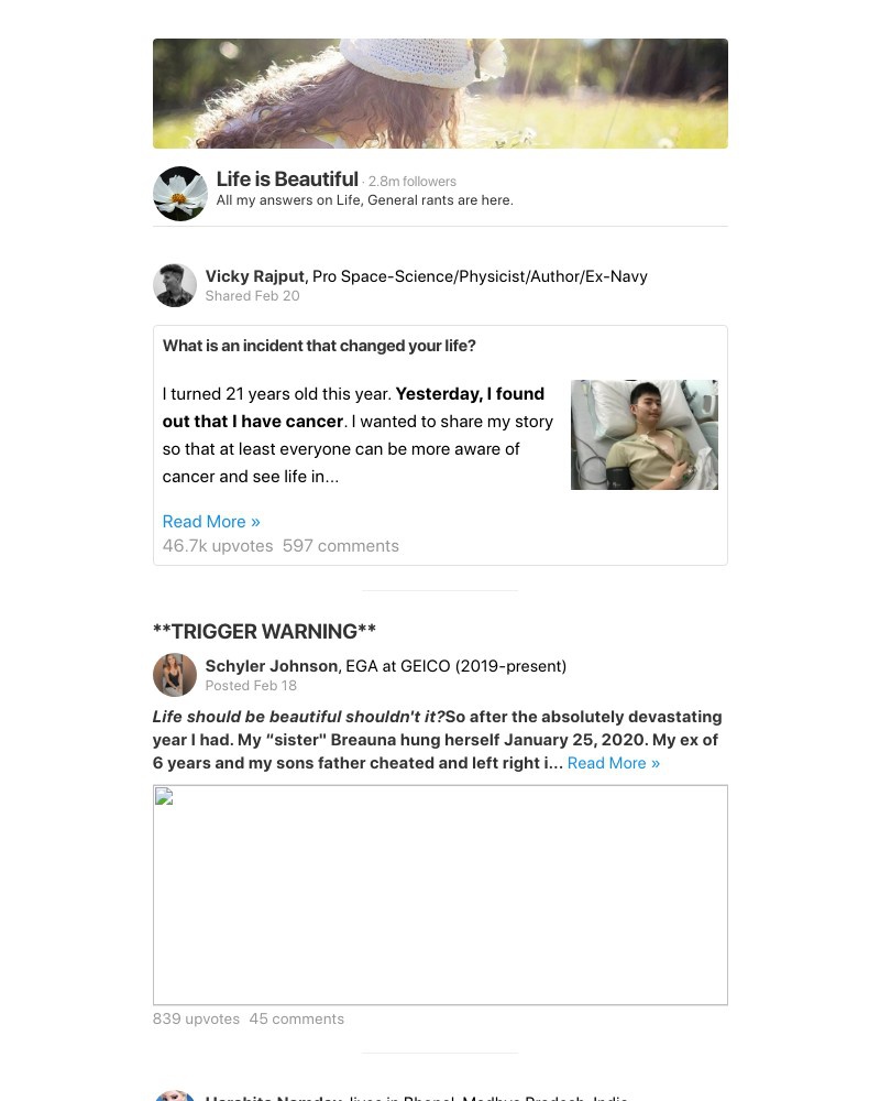 Onboarding on Quora video screenshot