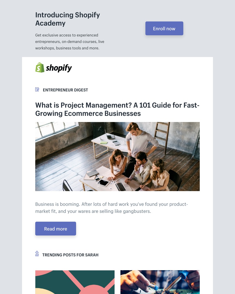 Shopify - What is Project Management?