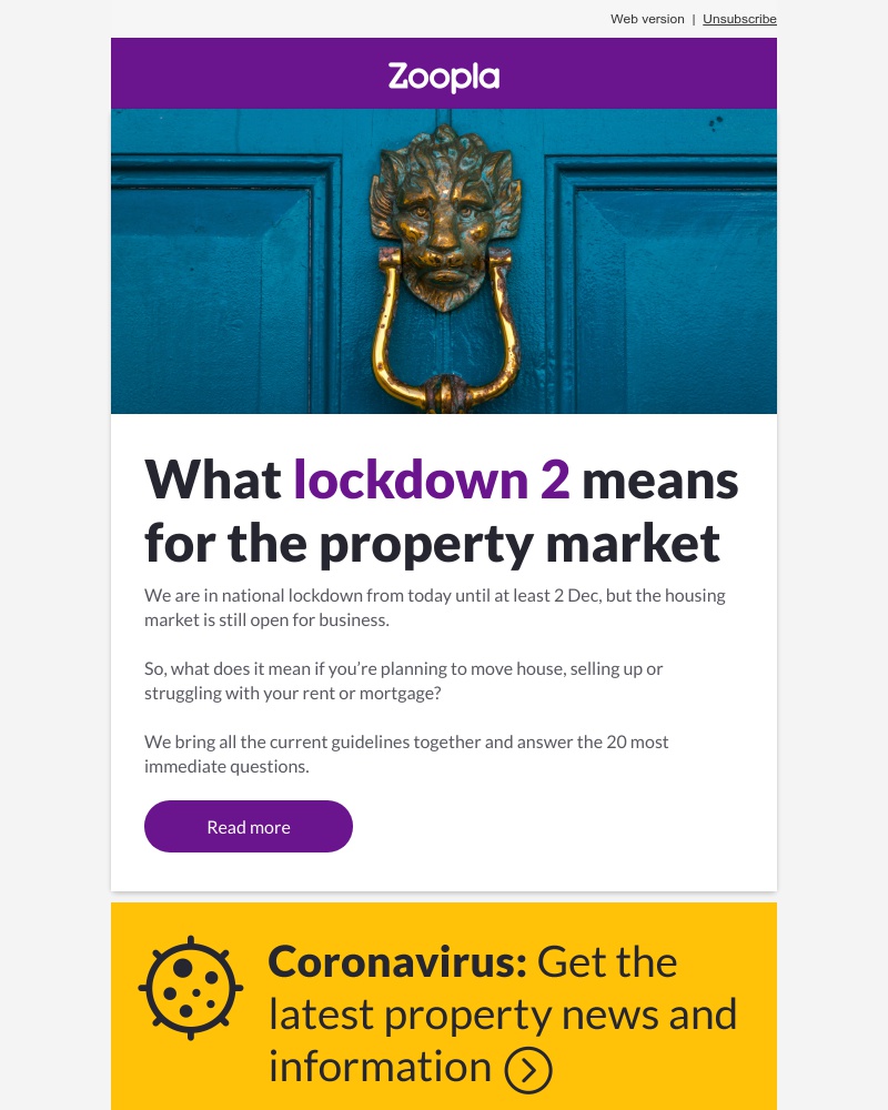 Zoopla - What lockdown 2 means for the property market